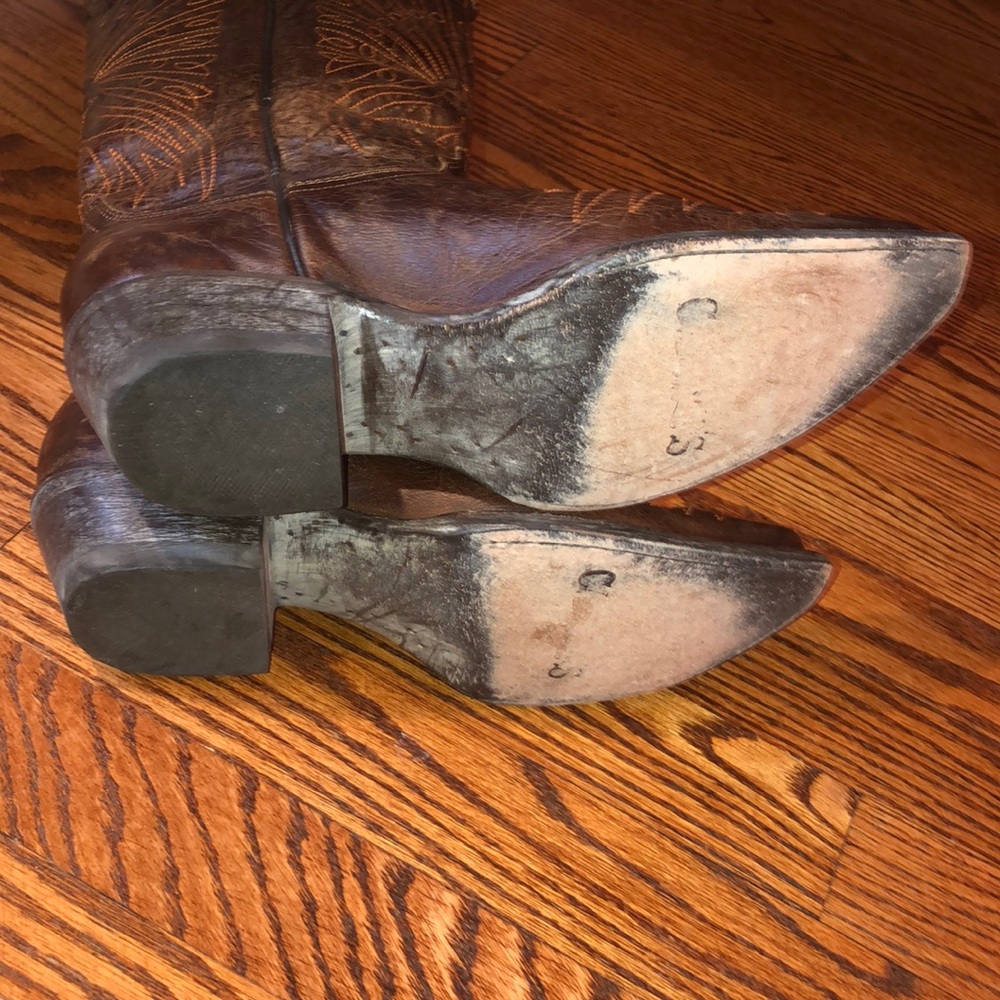 Cavenders Leather Cowboy Boots - Picture 3 of 8